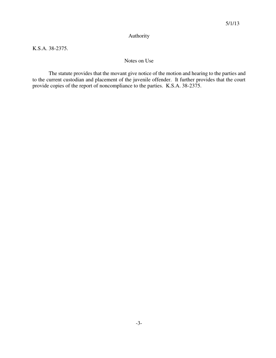 Form 375 Notice of Hearing on Allegation of Violation of Conditional Release - Kansas, Page 3