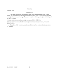 Form 377 Order Terminating Jurisdiction - Kansas, Page 2