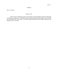 Form 399 Parental Notice of Order for Counseling - Kansas, Page 2