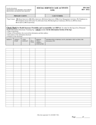 Form PPS1010 social Services Case Activity Log - Kansas, Page 2