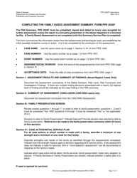 Instructions for Form PPS2030F Family Based Assessment Summary - Kansas