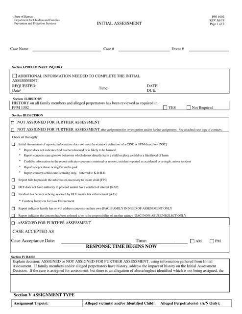 Form PPS1002  Printable Pdf