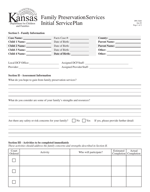 Form PPS3048  Printable Pdf