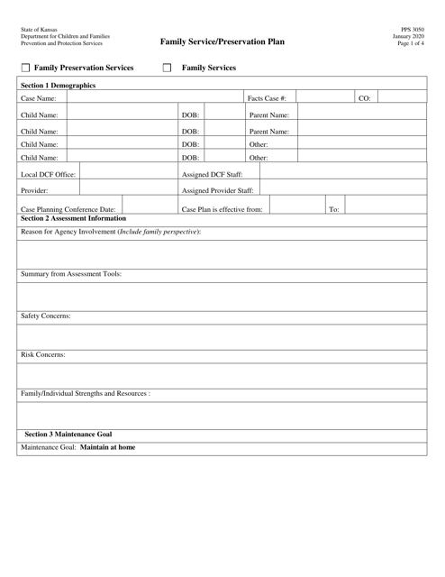 Form PPS3050  Printable Pdf