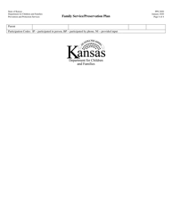 Form PPS3050 Family Service/Preservation Plan - Kansas, Page 4