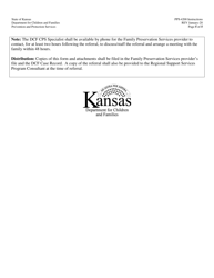Instructions for Form PPS4200 Family Preservation Referral - Kansas, Page 5