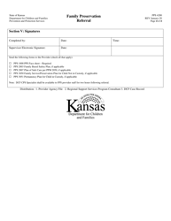 Form PPS4200 Family Preservation Referral - Kansas, Page 4