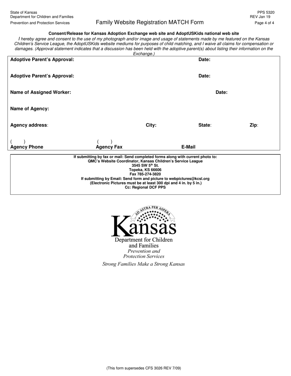 Form PPS5320 Family Website Registration Match Form - Kansas, Page 4
