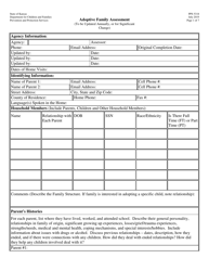 Form PPS5318 Adoptive Family Assessment - Kansas