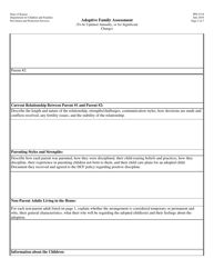 Form PPS5318 Adoptive Family Assessment - Kansas, Page 2