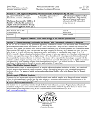 Form PPS7260 Application for Foster Child Education Assistance Program - Kansas, Page 2