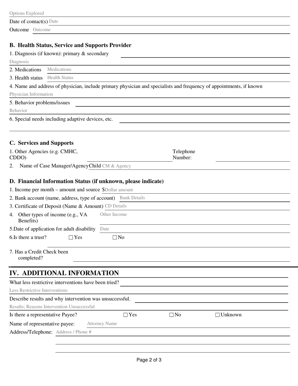 Form PPS10600B Youth Guardianship / Conservatorship Referral - Kansas, Page 2