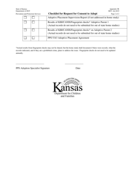 Appendix 5R Checklist for Request for Consent to Adopt - Kansas, Page 2