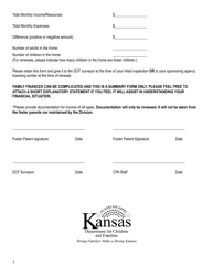Foster Family Budget - Kansas, Page 3
