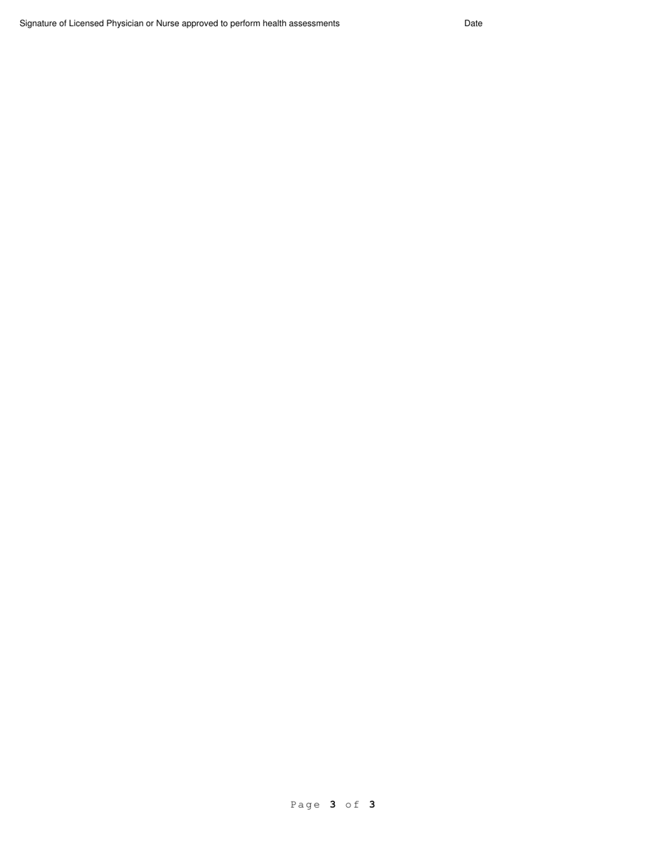 Form FCL053 Medical Record for Children in 24 Hour Care Facilities - Kansas, Page 3