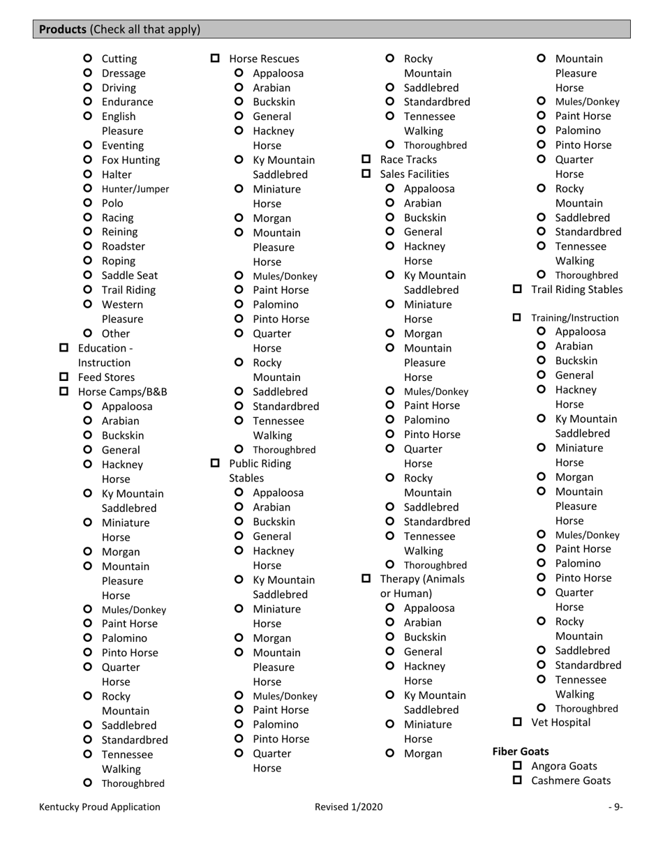 Kentucky Proud Promotional Program Application  Agreement - Kentucky, Page 9