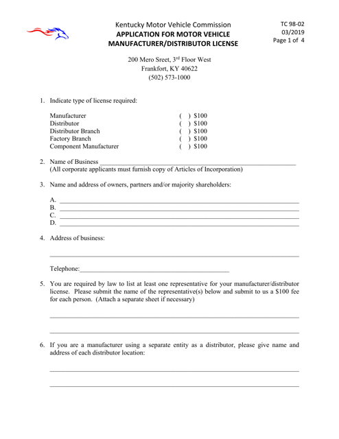 Form TC98-02  Printable Pdf
