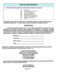 Form CG-2 Distributor License Application - Kentucky, Page 6