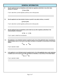 Form CG-3 Manufacturer License Application - Kentucky, Page 5