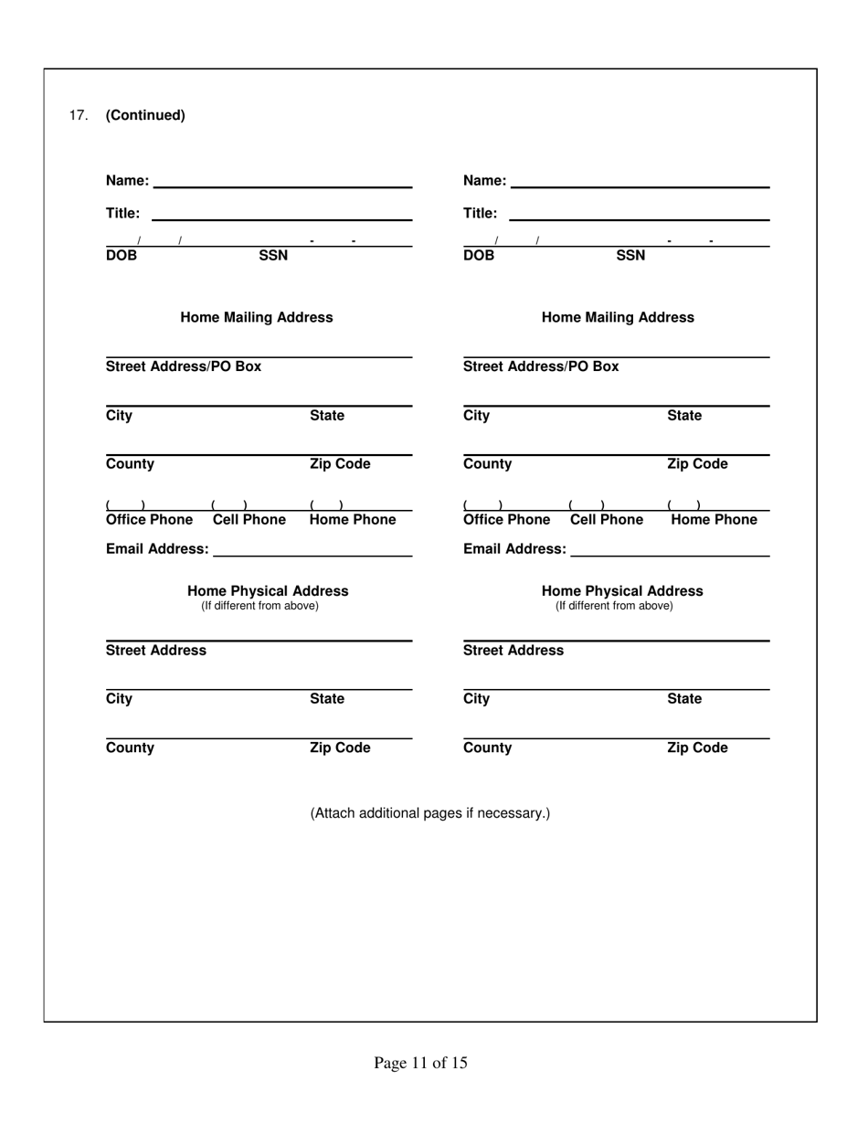 Form CG-1 Charitable Organization License Application - Kentucky, Page 11