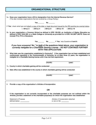 Form CG-1 Charitable Organization License Application - Kentucky, Page 2