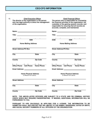 Form CG-1 Charitable Organization License Application - Kentucky, Page 9