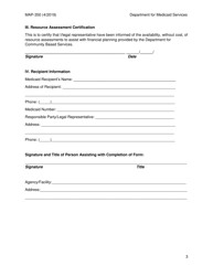 Form MAP-350 Form for 1915(C) Hcbs Waiver Services - Kentucky, Page 3