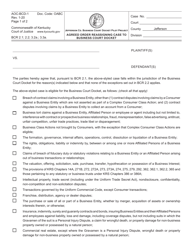 Document preview: Form AOC-BCD-1 Agreed Order Reassigning Case to Business Court Docket - Kentucky