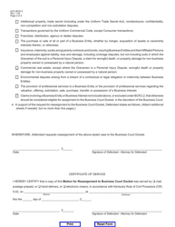 Form AOC-BCD-2 Motion for Reassignment to Business Court Docket - Kentucky, Page 2