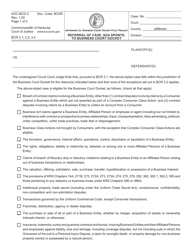 Form AOC-BCD-3 Referral of Case, Sua Sponte, to Business Court Docket - Kentucky