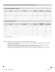 Initial Application for Agricultural Consultant License - Louisiana, Page 2