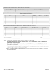 Initial Application for Aerial Owner Operator License - Louisiana, Page 2