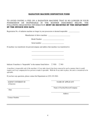 Form DRC-6 Application for Registration of Radiation Source - Louisiana, Page 4