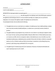 Application to Act as a Independent Review Organization in the State of Louisiana - Louisiana, Page 11