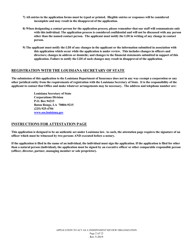 Application to Act as a Independent Review Organization in the State of Louisiana - Louisiana, Page 2