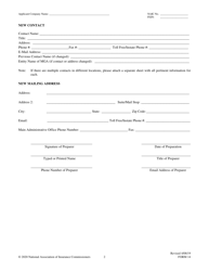 Form 14 Uniform Certificate of Authority Application (Ucaa) Change of Mailing Address/Contact Notification Form, Page 2