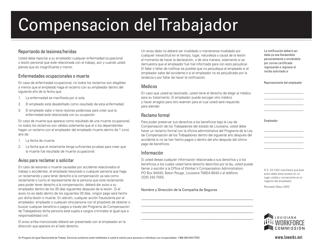 Document preview: Compensacion Del Trabajador (Carta Blanco Y Negro) - Louisiana (Spanish)