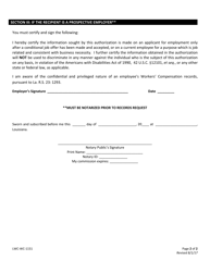 Form LWC-WC-1151 Employee Authorization for Owca to Release Confidential Workers&#039; Compensation Records - Louisiana, Page 2