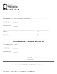 Form LWC-ES319 RC-1 Employer&#039;s Request for Approval to Elect to Cover Multi-State Workers Under the Louisiana Employment Security Law - Louisiana, Page 2