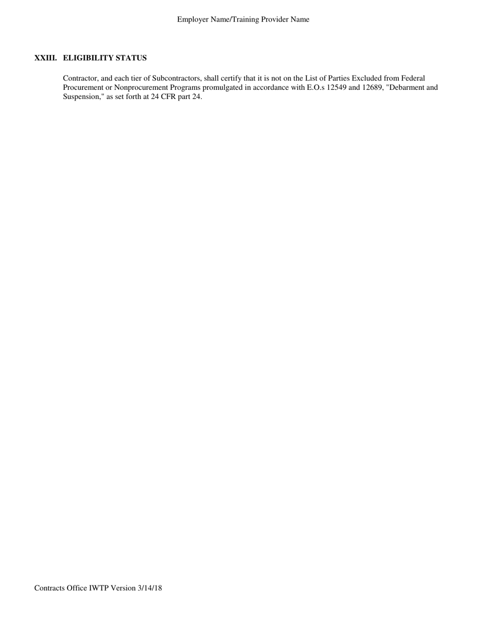 Incumbent Worker Training Program Social Services Contract - Louisiana, Page 9