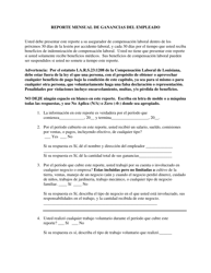 Formulario LWC-WC1020 Reporte Mensual De Ganancias Del Empleado - Louisiana (Spanish)