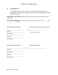 Sample Enclosure 2 Contract for Professional Services - Louisiana, Page 11