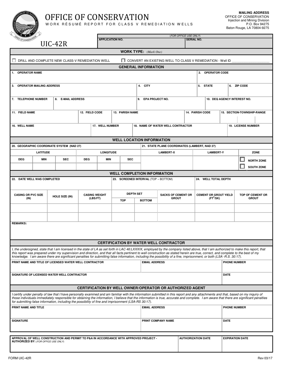 Form UIC42R Fill Out, Sign Online and Download Fillable PDF