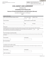 Civil Agency User Agreement - Louisiana