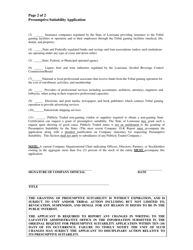 Non-gaming Request for Presumptive Suitability - Louisiana, Page 2