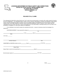Form DPSSP0092 Gaming Employee Certification Application - Louisiana, Page 20