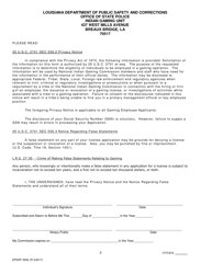 Form DPSSP0092 Gaming Employee Certification Application - Louisiana, Page 8