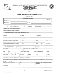 Form DPSSP0092 Gaming Employee Certification Application - Louisiana, Page 9