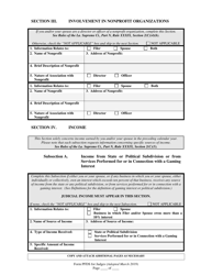 Personal Financial Disclosure Statement for Judges - Louisiana, Page 2