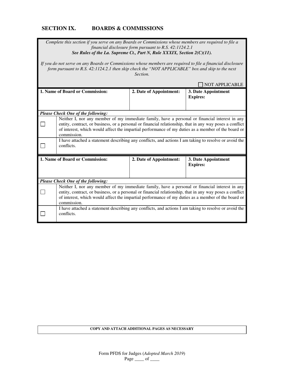 Personal Financial Disclosure Statement for Judges - Louisiana, Page 7